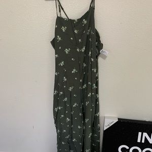 Green romper/ long jumpsuit